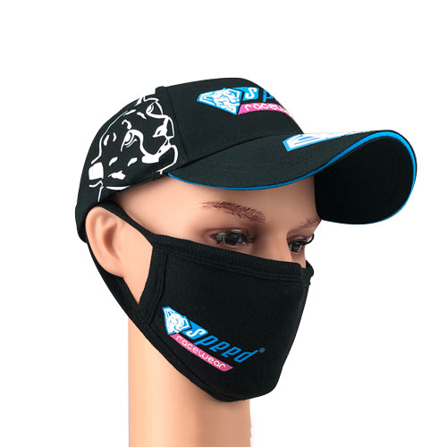 Face mask, 2-layer, cotton, black